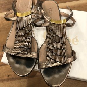 CHLOE gold Sandal